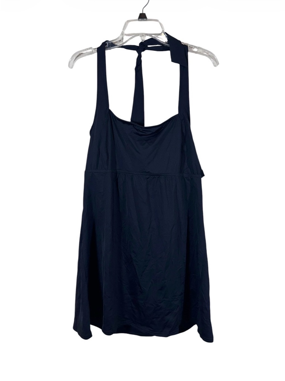 Lands End black swim dress swimsuit women’s 16 built in underwire bra